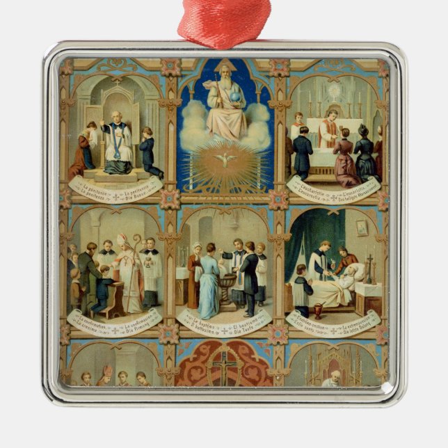 The Seven Sacraments Metal Ornament (Front)