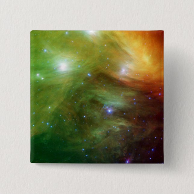 The Seven Sisters, also known as the Pleiades 2 Inch Square Button (Front)