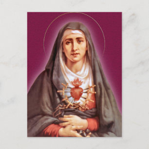 The Seven Sorrows Devotion The Blessed Virgin Mary Postcard