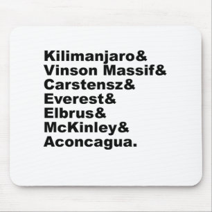 The Seven Tallest Mountains On Each Continent Mouse Pad