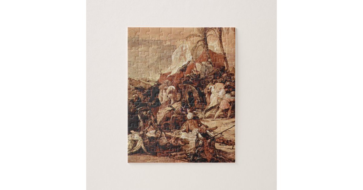 The seventh crusade against Jerusalem by Francesco Jigsaw Puzzle Zazzle