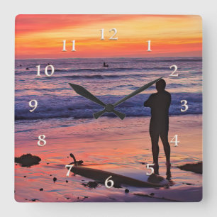 THE SEVENTH WAVE SQUARE WALL CLOCK