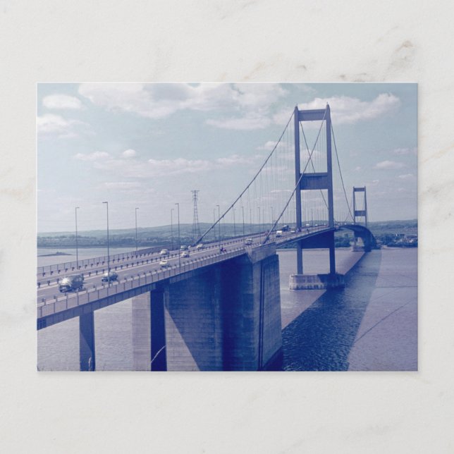 The Severn Bridge from Aust (1970s) Postcard (Front)