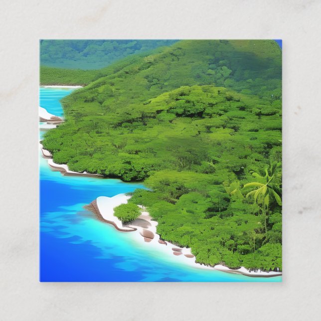 The Seychelles is a group of islands located in th Square Business Card (Front)