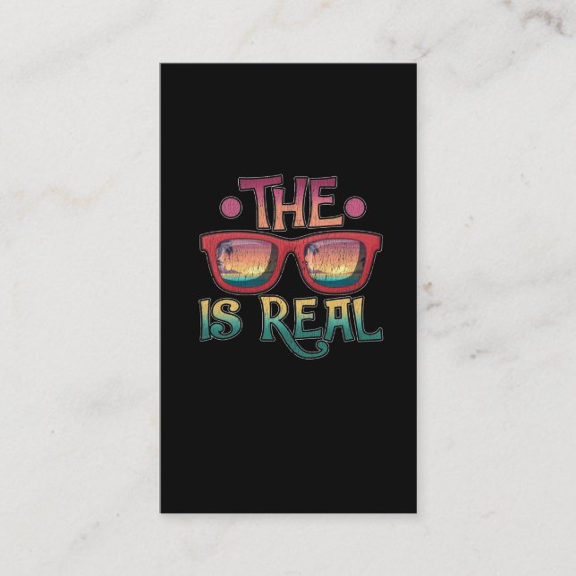 The Shade is Real Retro Holiday Sunglasses Summer Business Card (Front)
