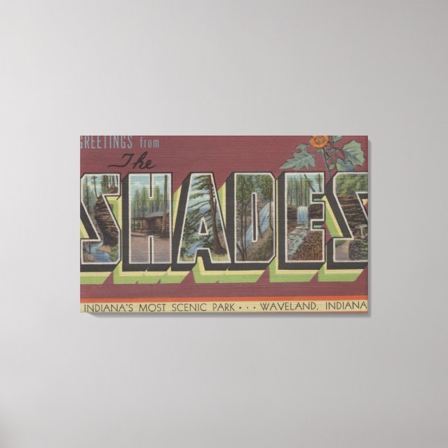 The Shades - Large Letter Scenes Canvas Print (Front)
