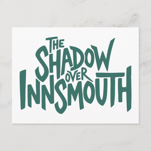The Shadow over Innsmouth Lettering Holiday Postcard (Front)