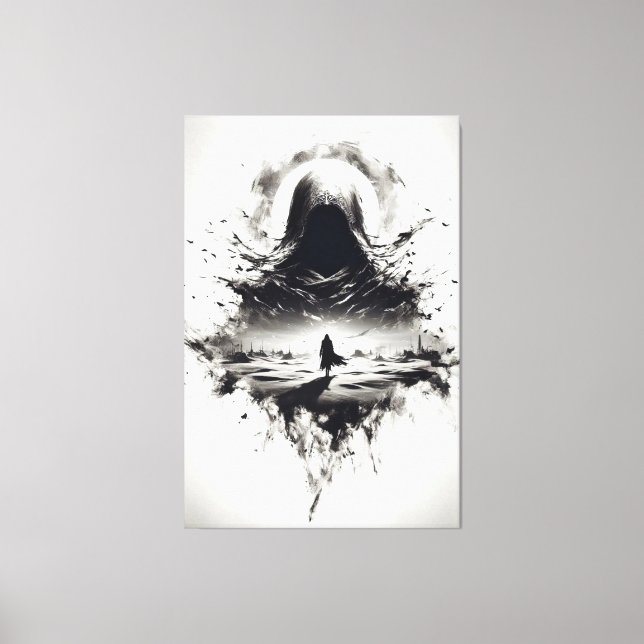 The Shadowed Wanderer Canvas Print (Front)