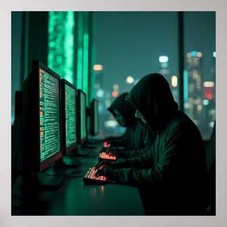 The Shadows of the Digital Underworld AI Poster