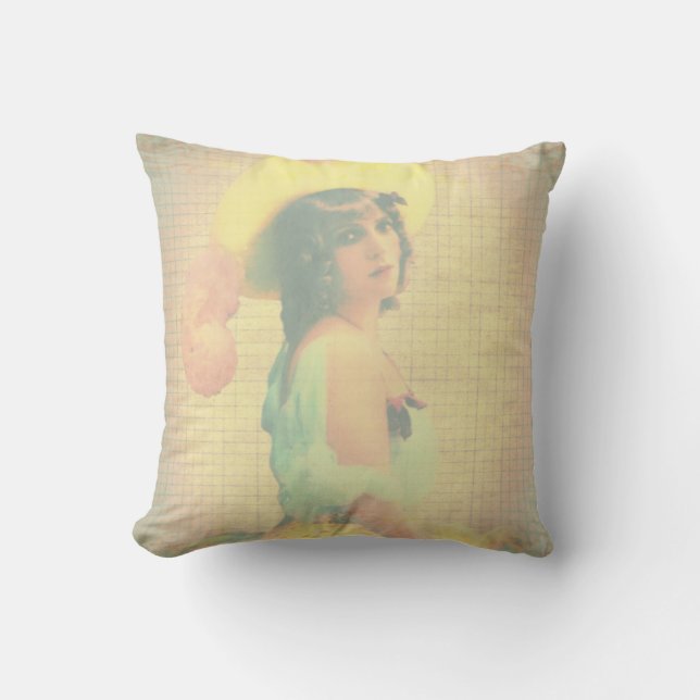 The Shady Lady Throw Pillow (Front)