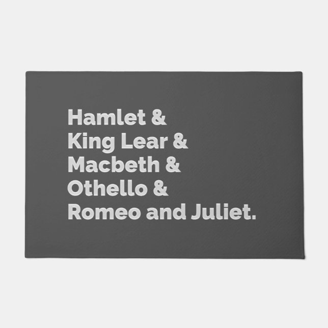 The Shakespeare Plays I Doormat (Front)