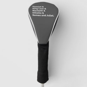 The Shakespeare Plays I Golf Head Cover