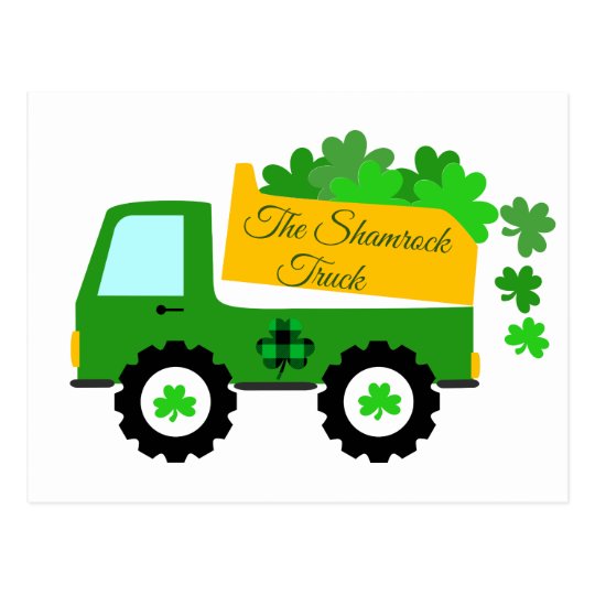 The Shamrock Truck Postcard Zazzle.ca