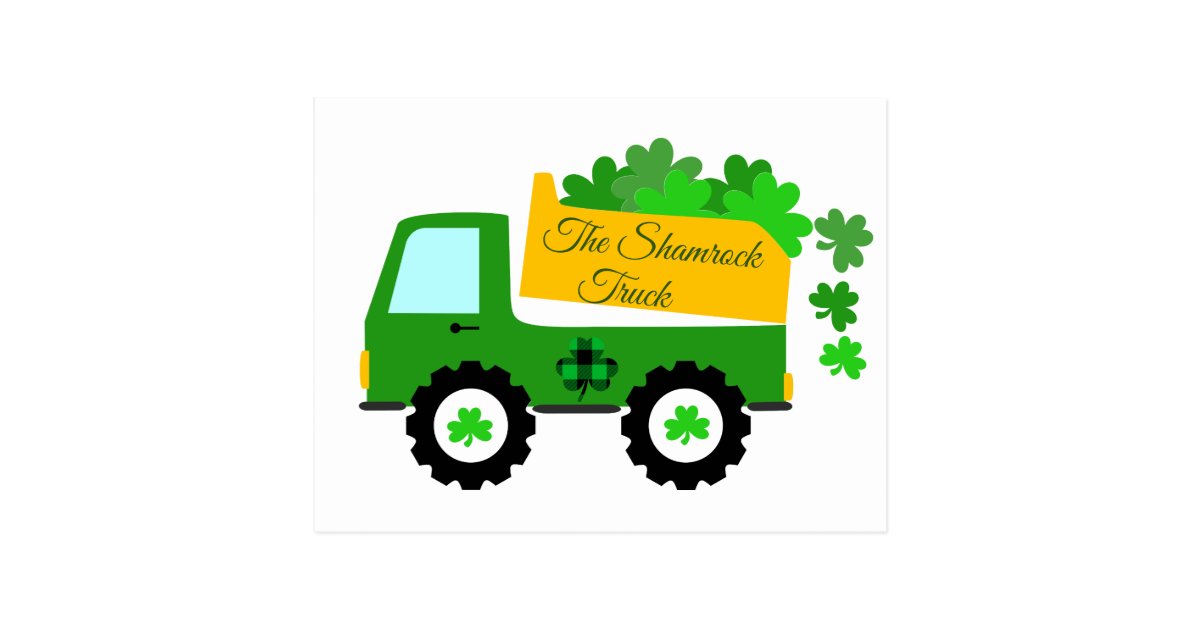 The Shamrock Truck Postcard Zazzle.ca