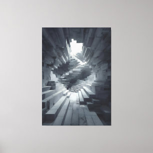 The Shape of Collapsed Steps × The Shape of Layere Canvas Print