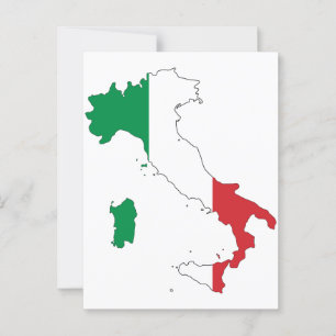 The shape of Italy Postcard