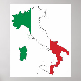 The shape of Italy  Poster