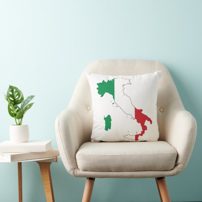 The shape of Italy  Throw Pillow (Chair)