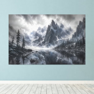 The Shape Of Silence – Black and White Landscape Canvas Print