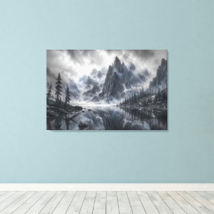 The Shape Of Silence – Black and White Landscape Canvas Print