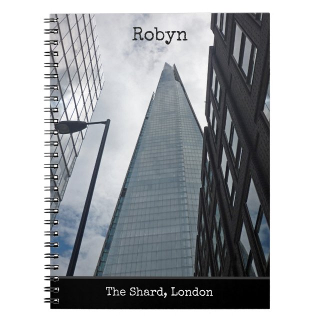 The Shard from Tooley Street, personalised Notebook (Front)