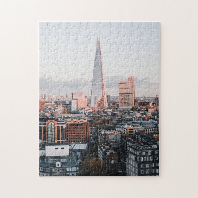 The Shard In London, England Sunset Urban Panorama Jigsaw Puzzle (Vertical)
