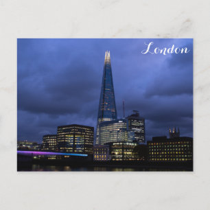 The Shard Tower at Night, London England Postcard