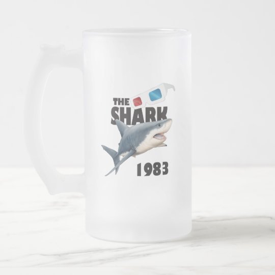 The Shark Movie Frosted Glass Beer Mug