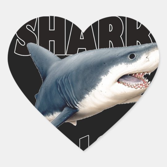 The Shark Movie Heart Sticker