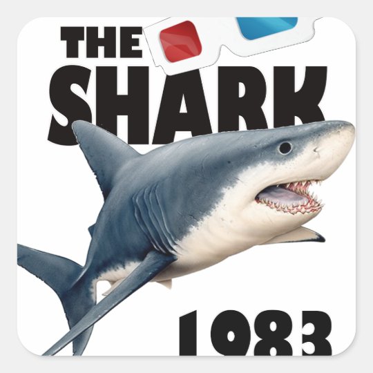 The Shark Movie Square Sticker