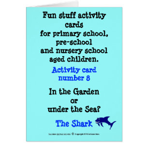 The Shark - Note size Sample activity card
