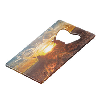 The Shattered Glass Sunset Over Monument Valley Credit Card Bottle Opener