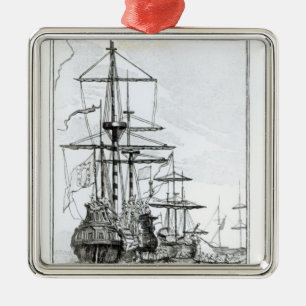 The Sheik or Governor of Mozambique Metal Ornament