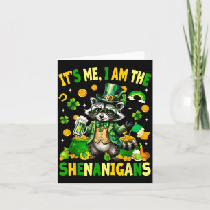 The shenanigans, funny raccoon st patrick's day card