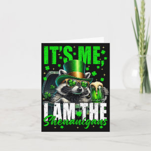 The shenanigans, funny raccoon st patrick's day card