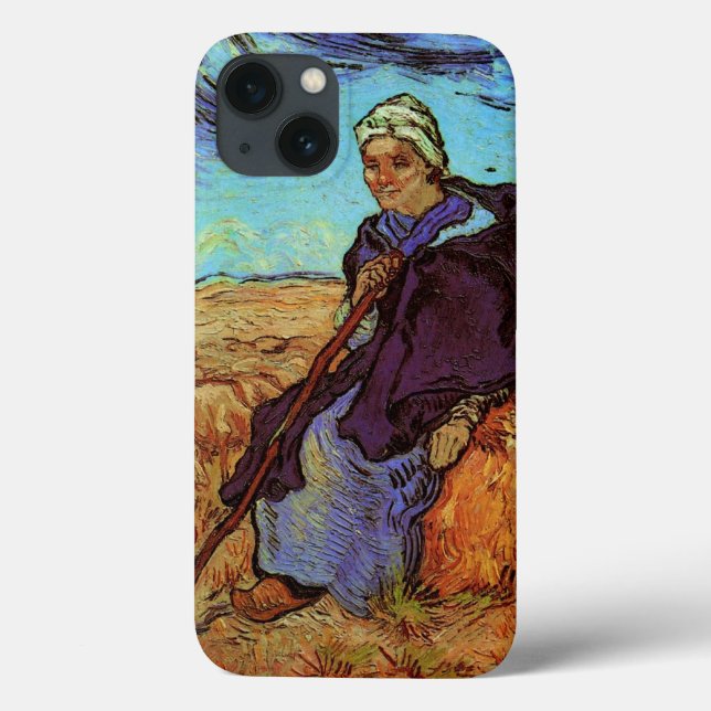 The Shepherdess (after Millet) by Vincent van Gogh Case-Mate iPhone Case (Back)