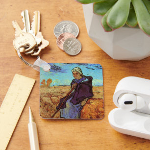 The Shepherdess (after Millet) by Vincent van Gogh Keychain