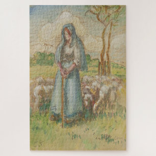 The Shepherdess by Camille Pissarro Jigsaw Puzzle