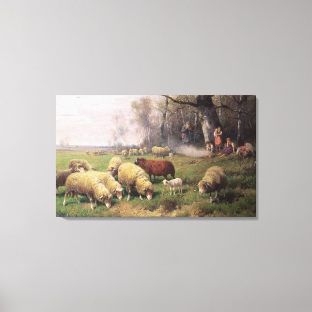 The Shepherd's Family Canvas Print (Front)