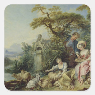 The Shepherd's Gift or, The Nest Square Sticker