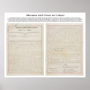 The Sherman Antitrust Act July 2 1890 Poster
