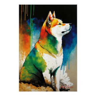 The Shiba Inu Dog - Composition 006 Poster