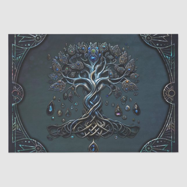 The Shine of the Tree of Life the Gems of the Soul Tissue Paper (Front)