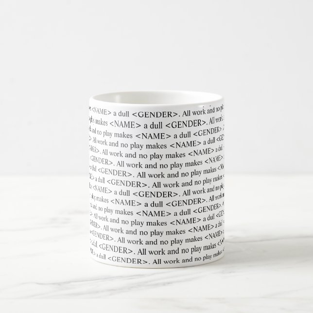 The shining book text customizable mug (Center)