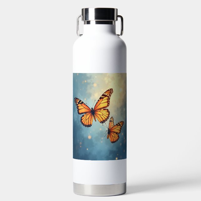 The shining butterfly Water Bottles (Front)