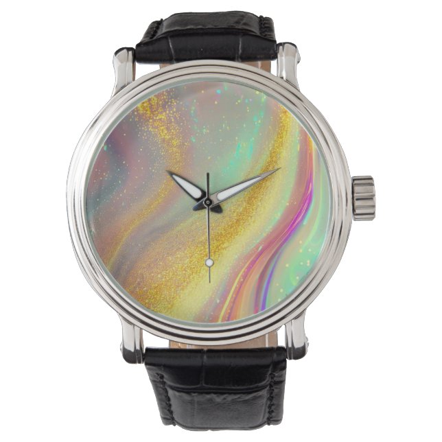 The shining Holographic Opal   Watch (Front)