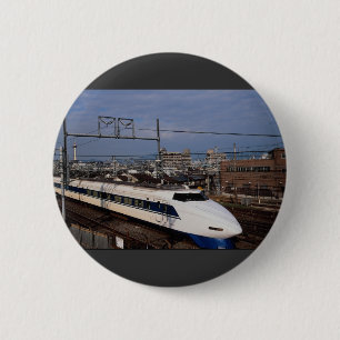 The Shinkansen or Bullet Train, Kyoto, Japan 2 Inch Round Button