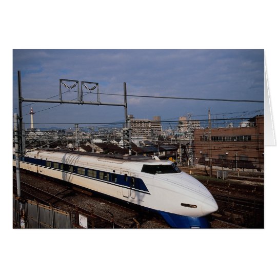 The Shinkansen or Bullet Train, Kyoto, Japan Card