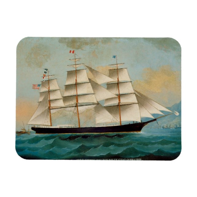 The Ship Fleetwing, Hong Kong Bay Magnet (Horizontal)