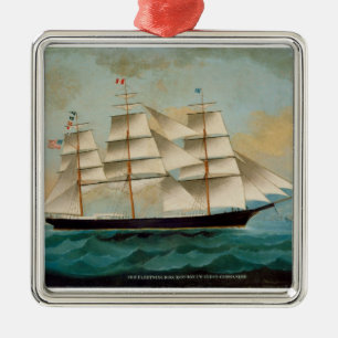 The Ship Fleetwing, Hong Kong Bay Metal Ornament